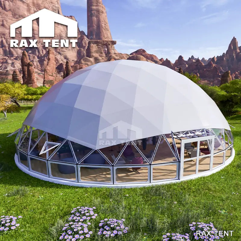 18m hybrid geodesic dome tent