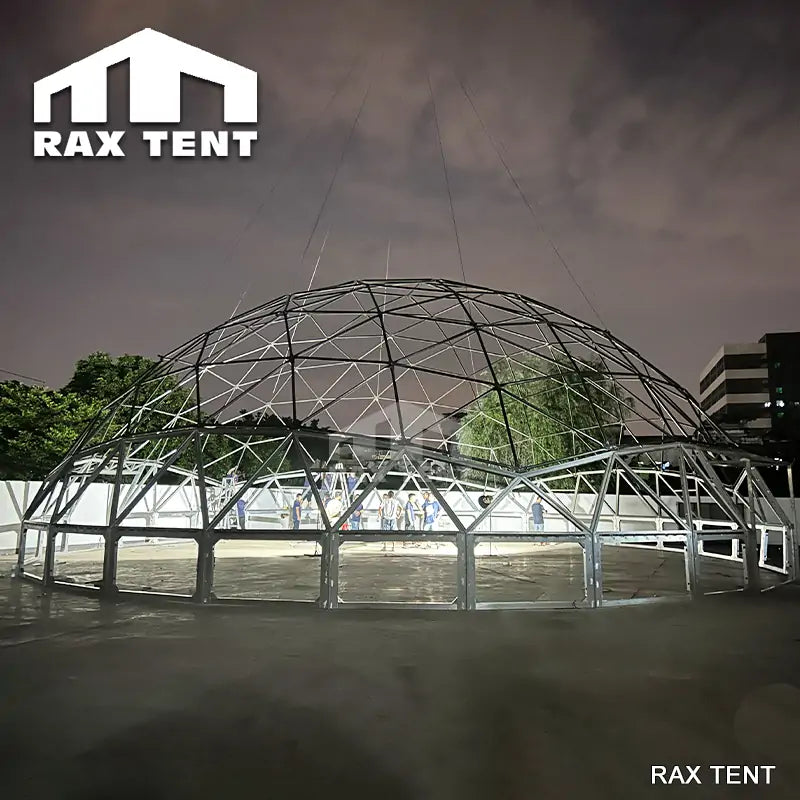 mixed geodesic dome house