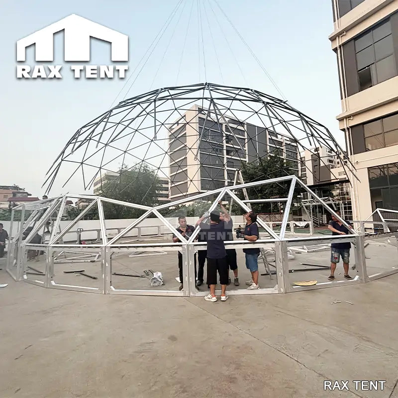 18m mixed geodesic dome tent