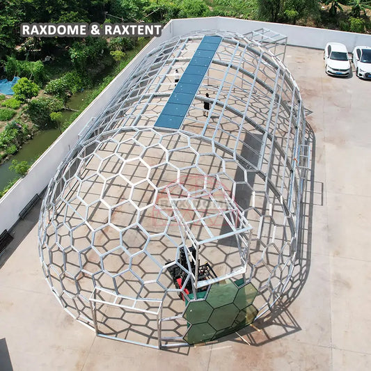 12*22m oval glass dome tent