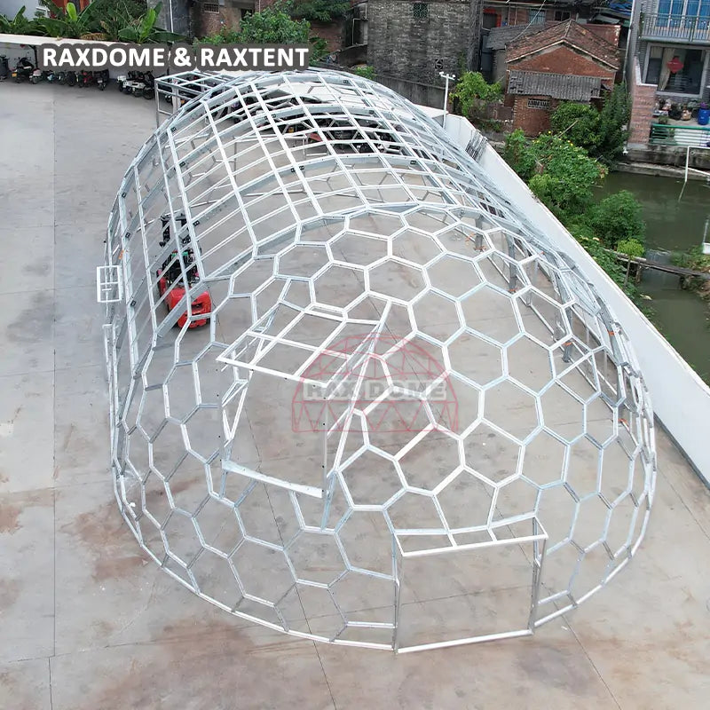 oval glass dome tent glamping retreat