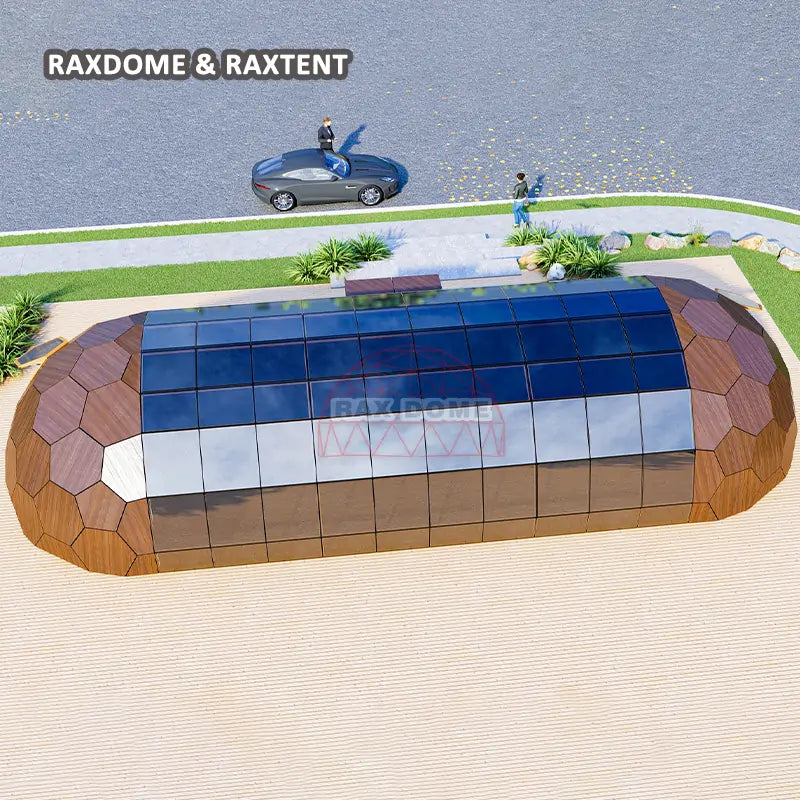 6*16m glamping cabin glass dome house