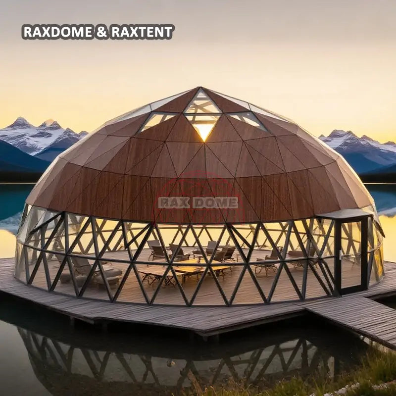 9.5m glass zome dome tent