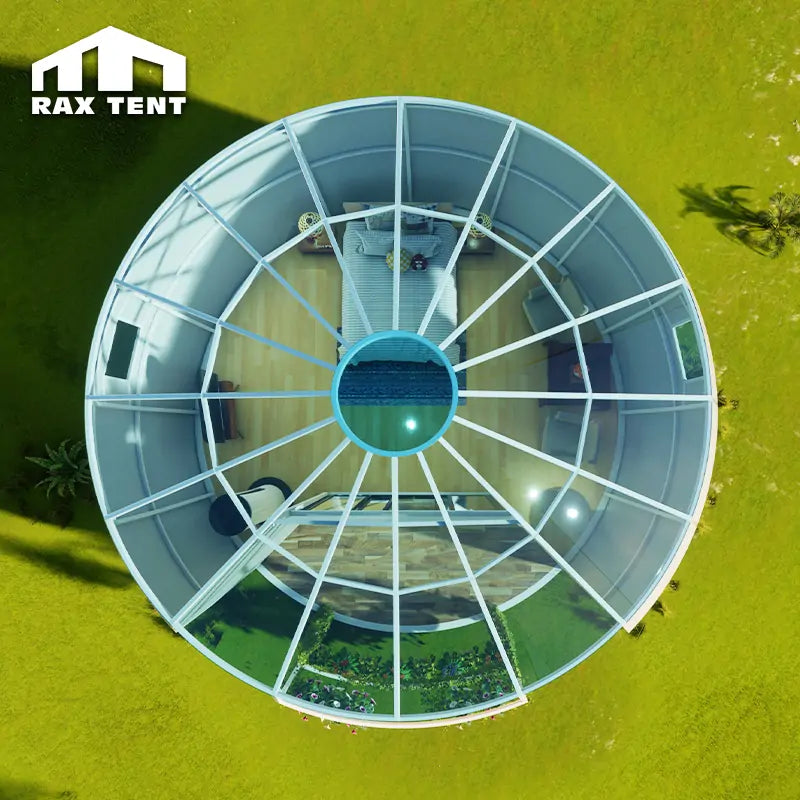 pumpkin tent house with panoramic view