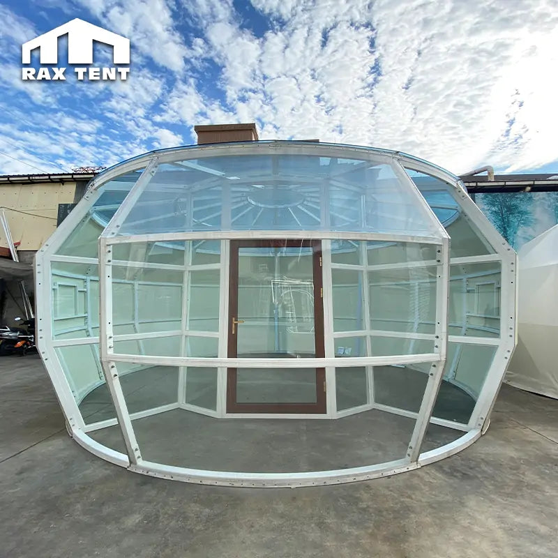 6.5m glamping tent house with pumpkin shape