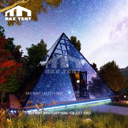pyramid glass house for camping