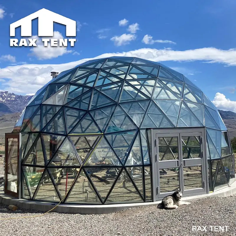glass dome rent with double open door