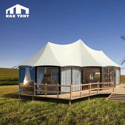 glamping tent hotel with two bedroom