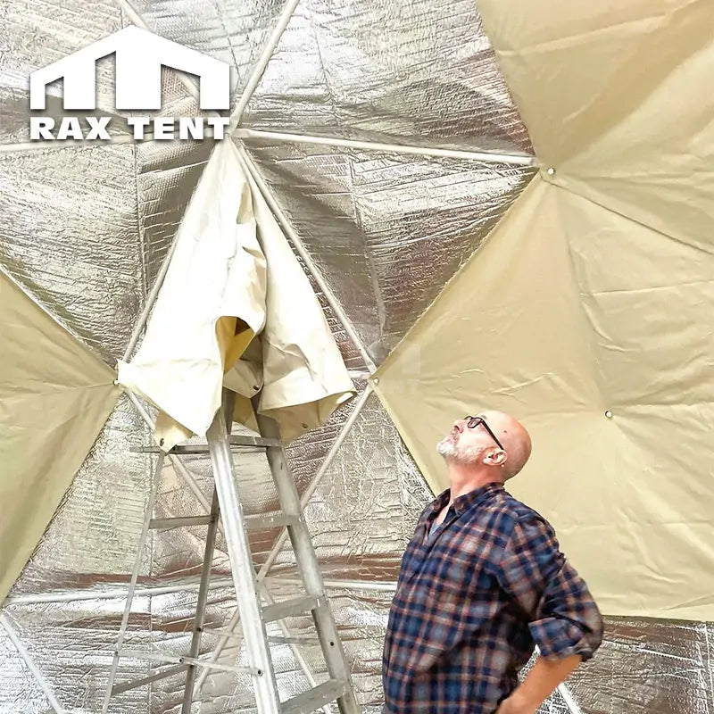 dome tent with aluminum foil