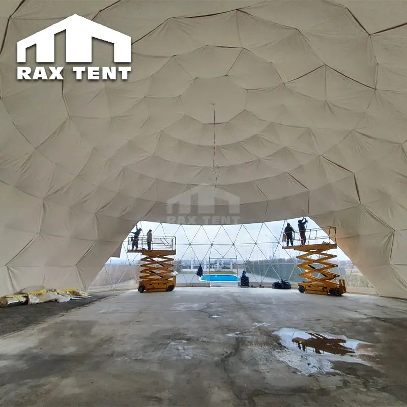 geodesic dome tent thermal system