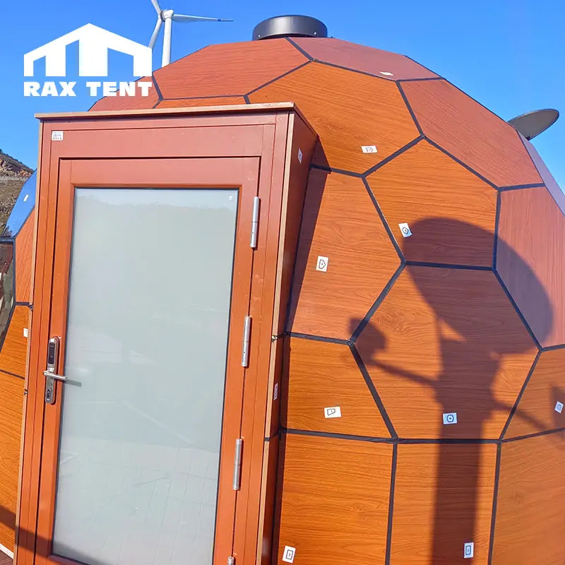 honeycomb wooden glass dome