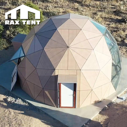 wooden glass dome tent