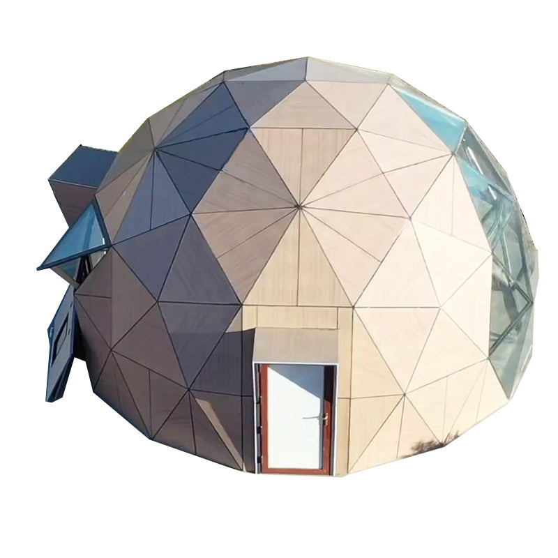 wooden glass dome house