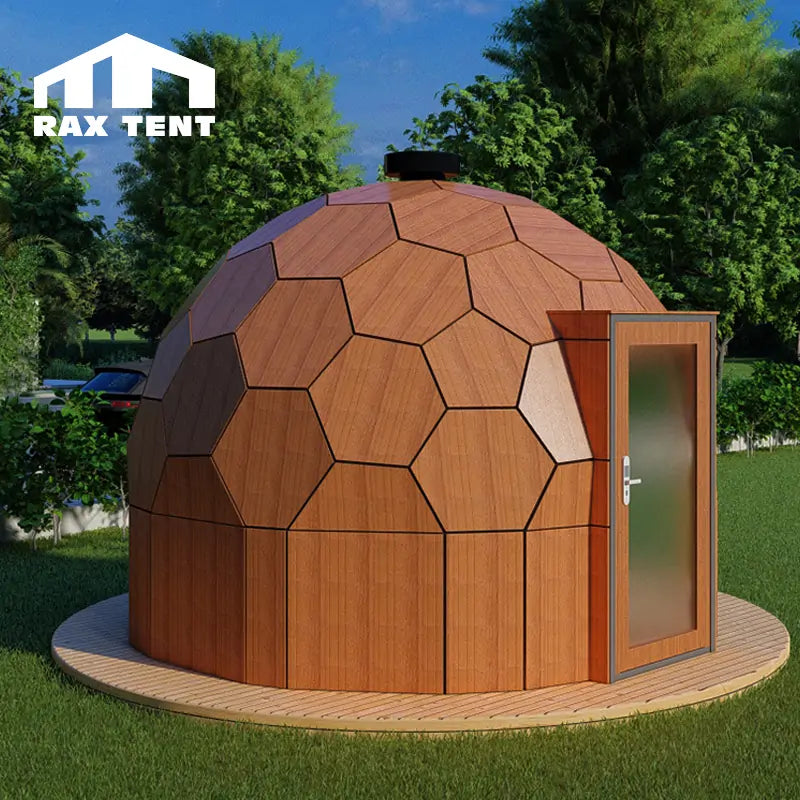 wooden honeycomb glass dome