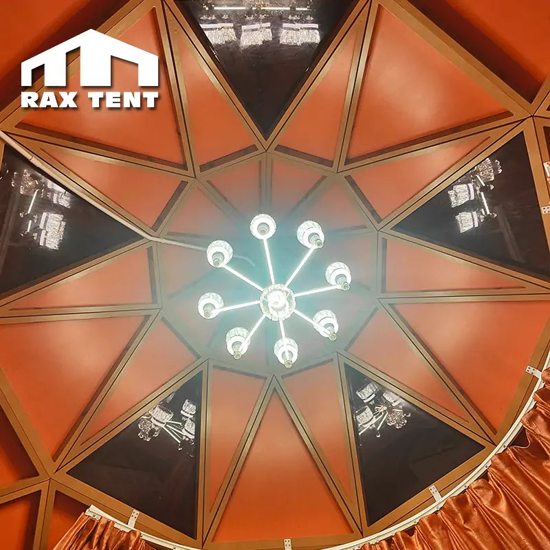 dome hotel tent with curtain