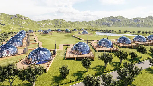 12m glass dome for luxury campsite