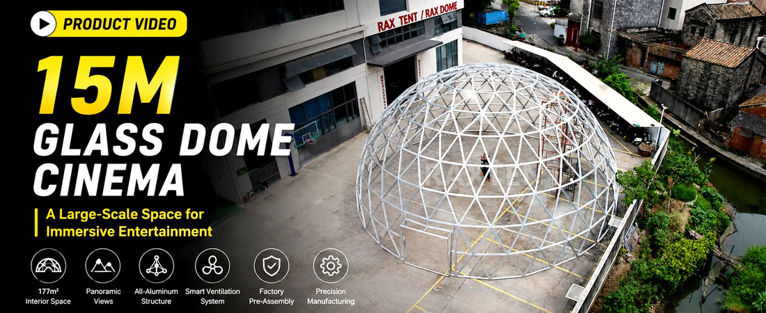 15m glass dome tent cinema