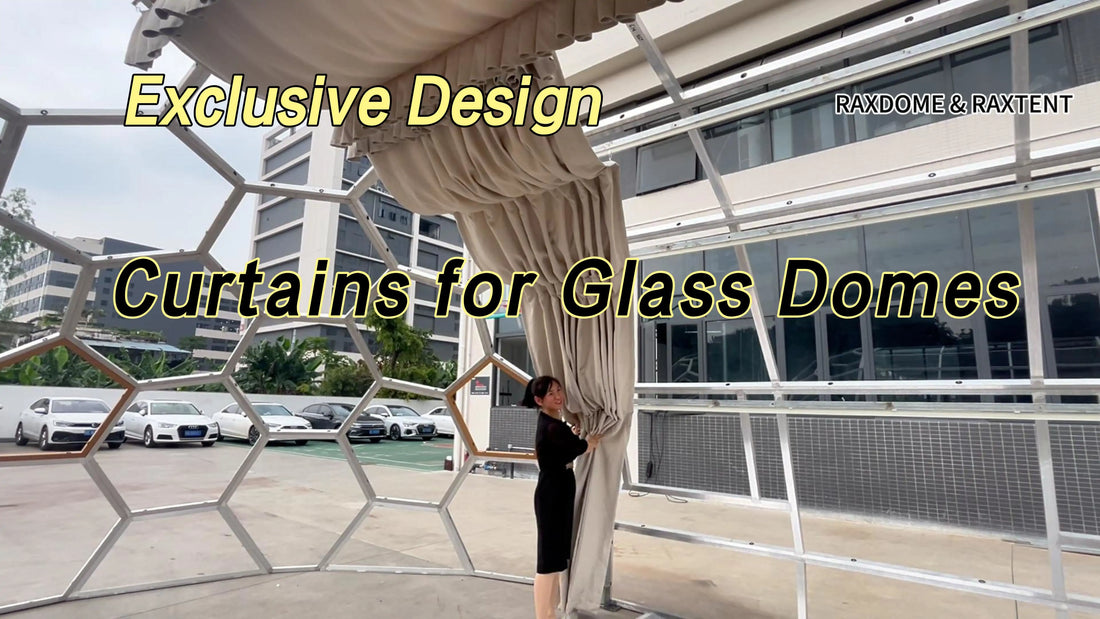 Luxury curtains for glamping dome house