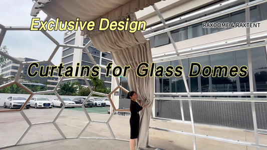Luxury curtains for glamping dome house