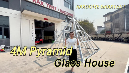 RAXDOME 4m Pyramid Glass House for Meditation and Retreat