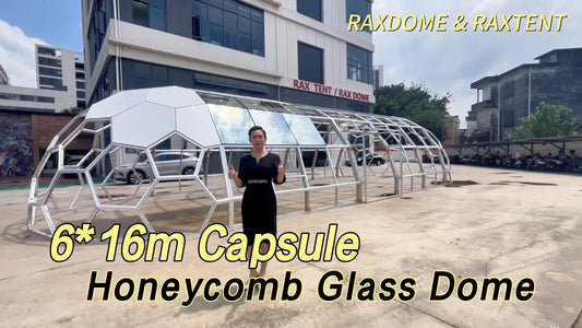 6*16m capsule glass dome house
