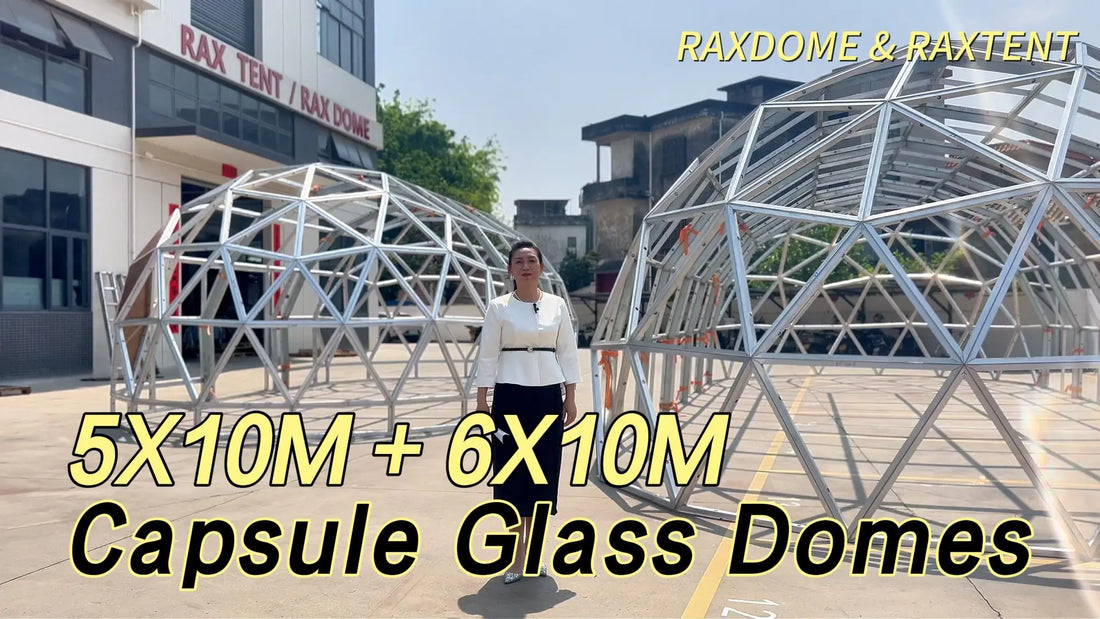 6*16m capsule glass dome house for glamping site public space