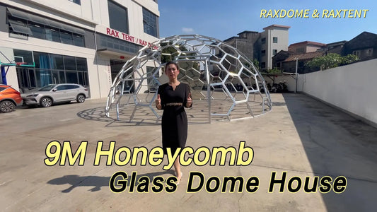 9m honeycomb glass dome tent