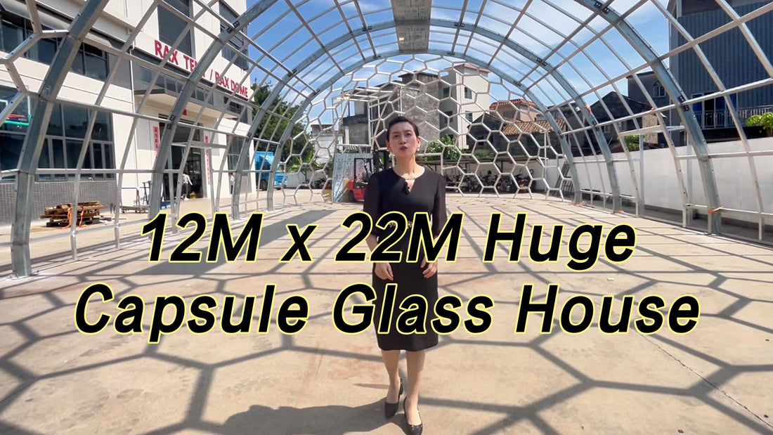 huge 22m capsule glass dome tent