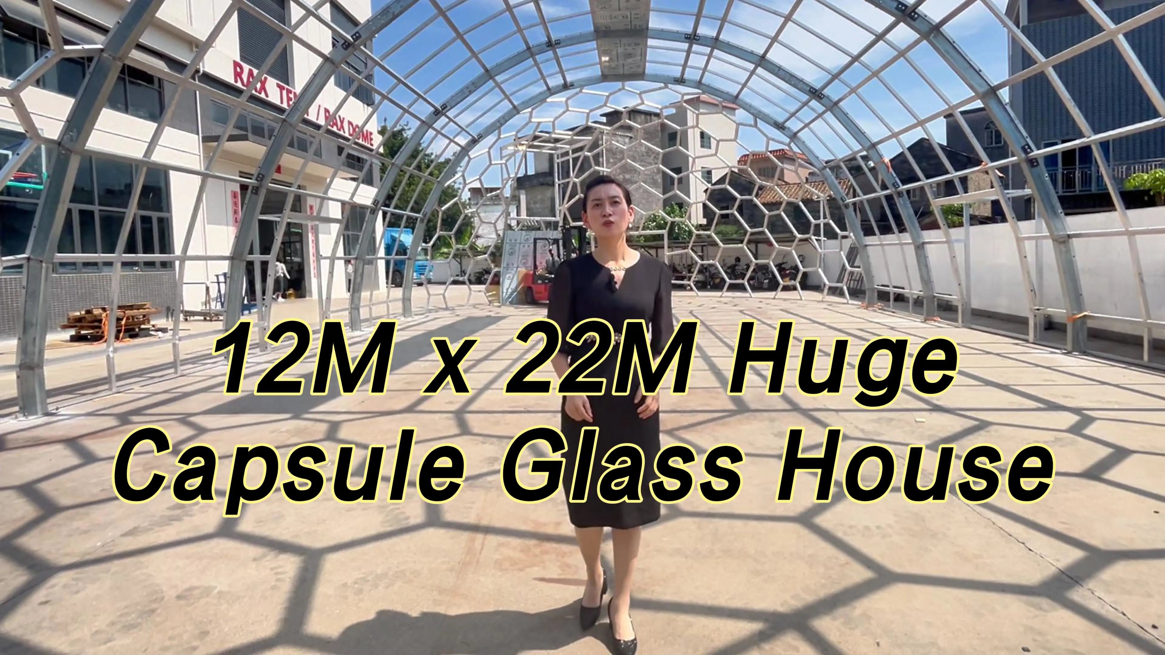 huge 22m capsule glass dome tent