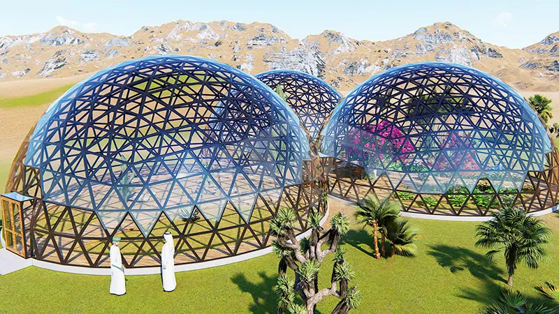 glass dome for greenhouse
