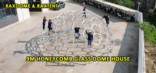 9m honeycomb glass dome designed for Europe