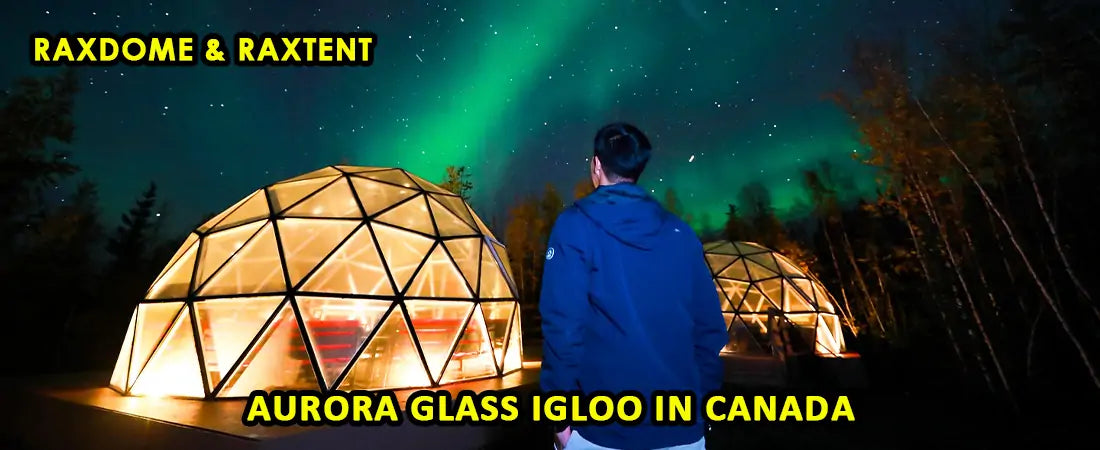 6m transparent Aurora Glass Igloo Dome House in Yellowknif, Canada