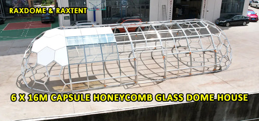 6*16M capsule honeycomb glass dome house