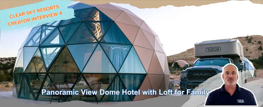 panoramic view dome hotel with loft for family