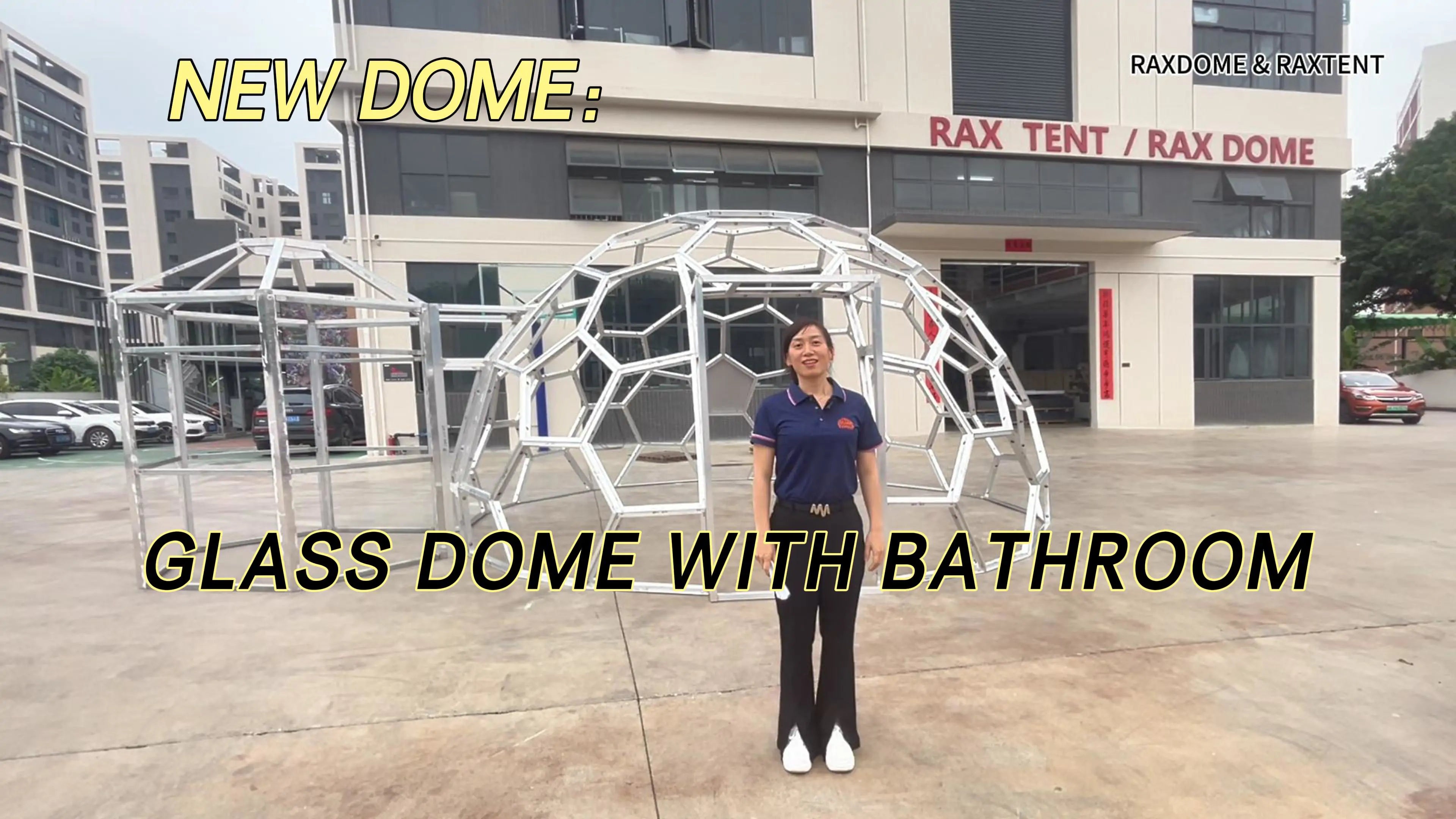 glass dome with bathroom