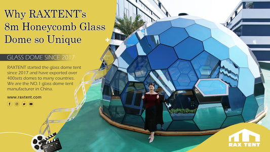 8m hoenycomb glass dome 