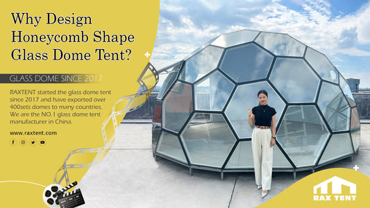 why design honeycomb shape glass dome tent