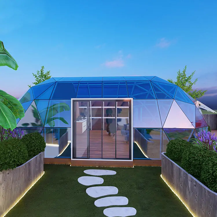 capsule glamping glass dome house
