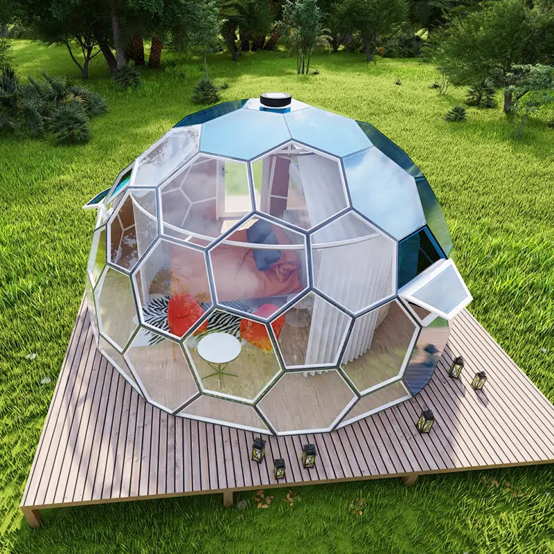 honeycomb glass dome