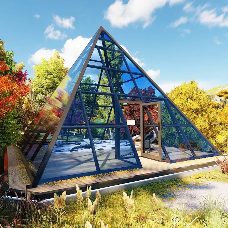 pyramid glass house