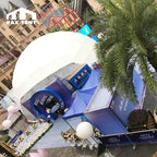 20M Geodesic Dome Tent for Events and Conference with 1/3 Transparent and 2/3 White PVC Fabric