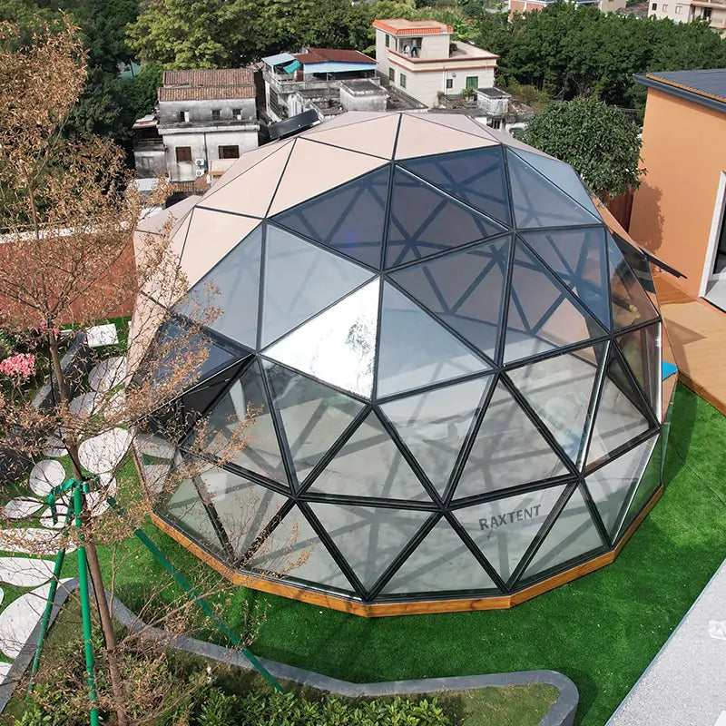 6m wooden glass dome tent in RAXTENT