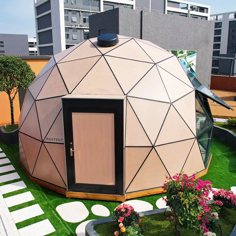 6m wooden glass dome tent