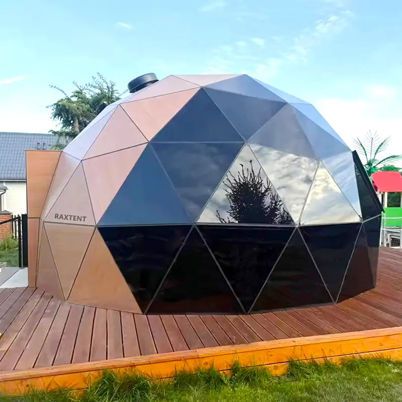 6m wooden glass dome house