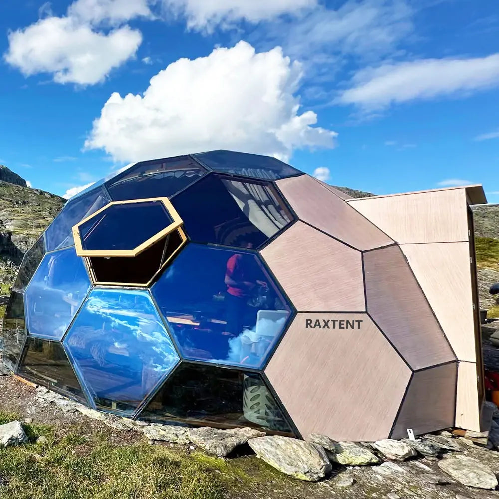 6m honeycomb glass dome tent for hiking hotel