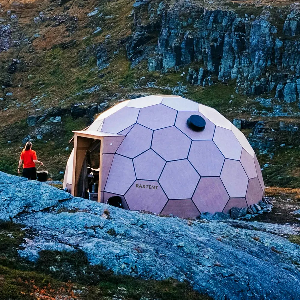 6m glamping honeycomb glass dome house