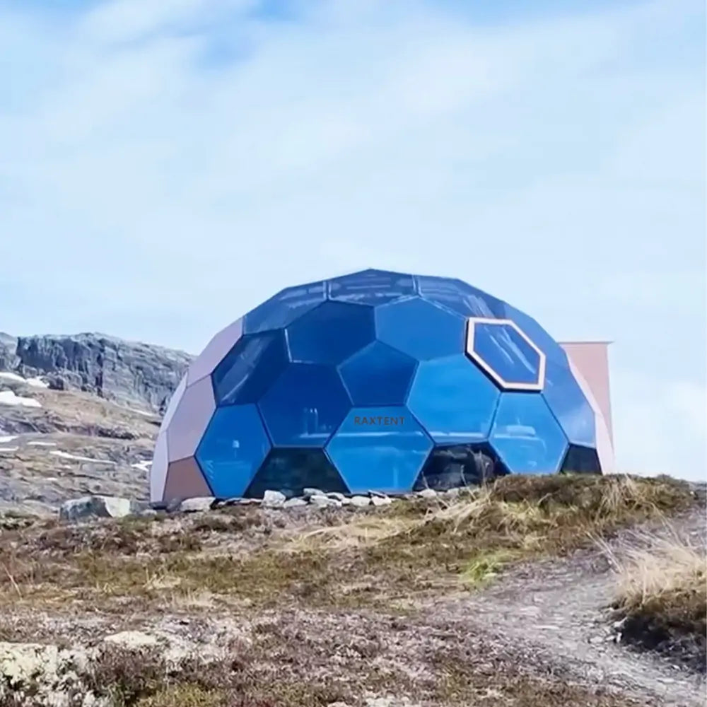 6m glamping geodesic glass dome house