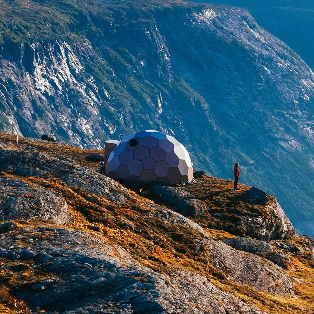 6m glamping glass dome house situated on mountain