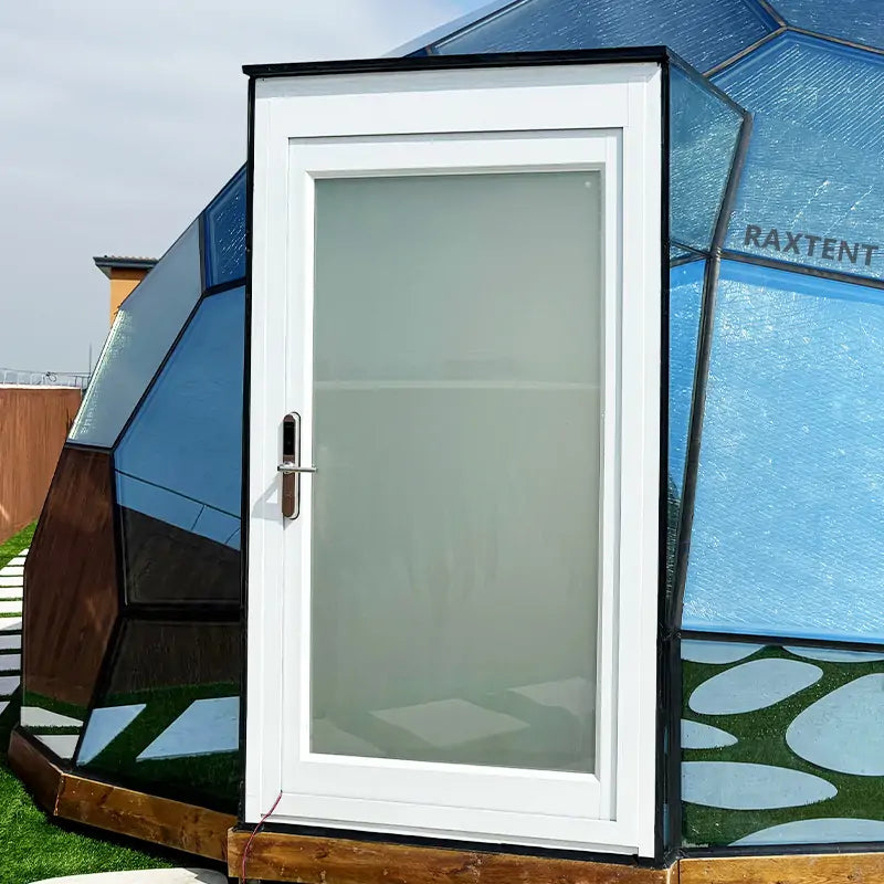 glass dome tent glass door