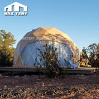7m Desert Yellow Geodesic Dome Tent for Glamping Dome House with Interesting Themes in Clear Sky Resort in The USA